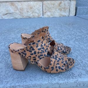 Free People Rosie Leopard Print Ruffle Sandal